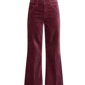 NWT Current/Elliott The Boulevard Pants in Claret Velvet Size 28